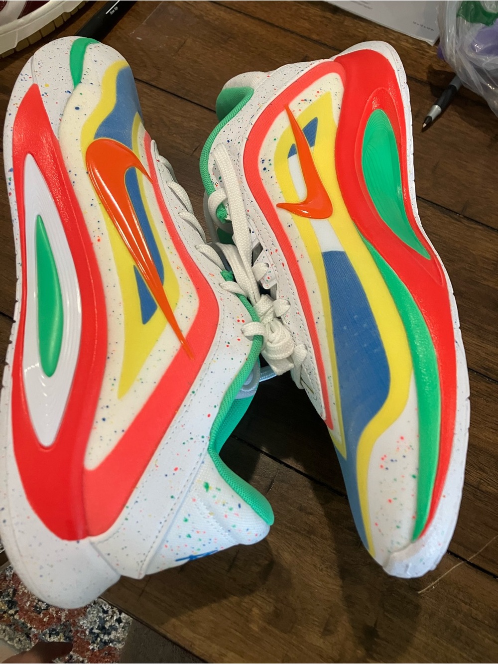 Women’s A’JA Wilson White Multi-Color basketball Sneakers Sz 11 No Box